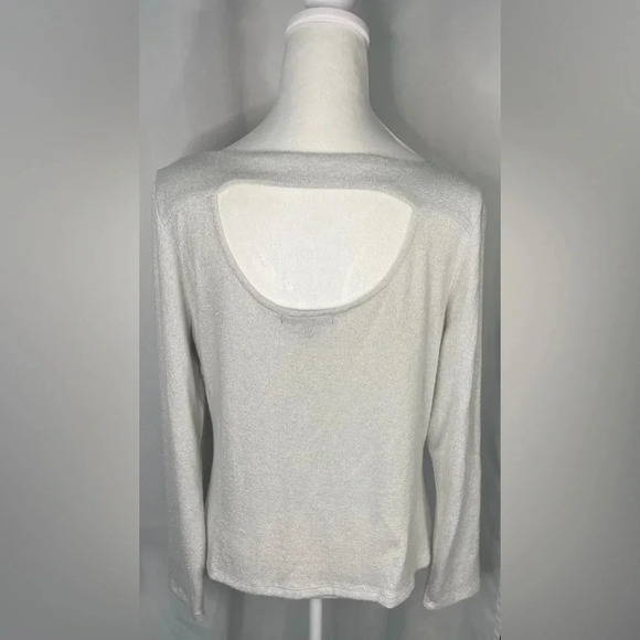 Banana Republic sparkle long‎ sleeve sweater back cut out - Picture 3 of 4